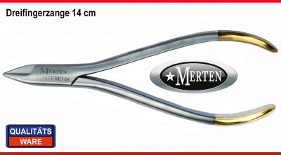 Dreifingerzange Adererzange Edelstahl groß 14cm