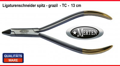 Ligaturen Schneider spitz - Ligature Cutter TC - Hartmetalleinlagen  0,7mm Draht