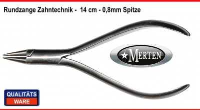 Rundzange- Spitze 0,8 mm - Zahntechnik Kieferorthopädie - Round Nose Plier