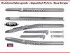 Knochenschaber 2 x gerade und gebogen Bone Scraper - 2 x Ersatzklinge