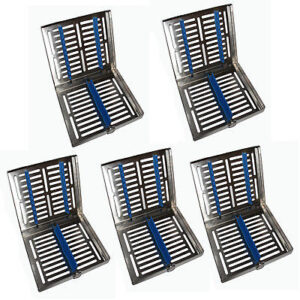 5 x 10er Instrumentenkassette  Container Wash -Steri Tray- zweiteilig - trennbar