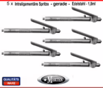 5 x Intraligamentäre Spritze gerade Zahnmedizin - 1,8 ml - Edelstahl
