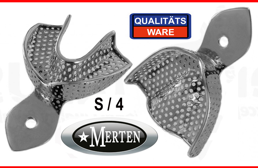 2 x Abdrucklöffel perforiert Größe S-4 / Rim-Lock   Impression Trays
