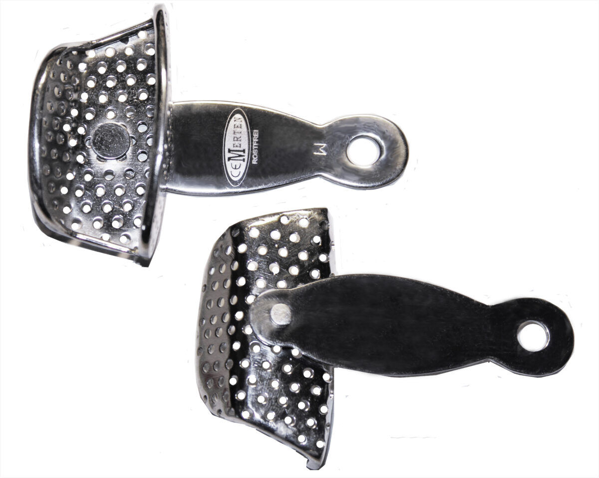 1 Abdrucklöffel partiell - drehbarer Griff - PERFORIERT - Rim Lock