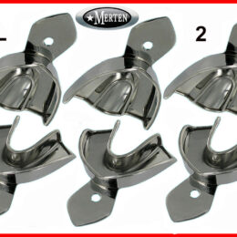 x Gr&ouml;&szlig;e L/2- Abdruckl&ouml;ffel glatt Rim-Lock EDELSTAHL &ndash; Dentalinstrument