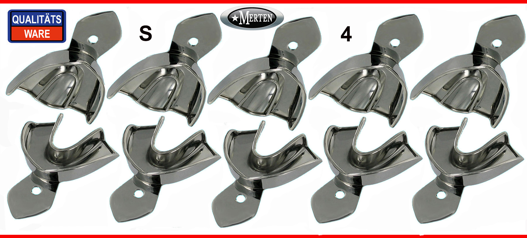 Abdrucklöffel 10 glatt  nicht perforiert  Rim-Lock  S 4  - Abformlöffel