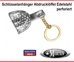 Schlüsselanhänger  Zahnarzt -  perforiert -  Abdrucklöffel Zahnarzthelferin