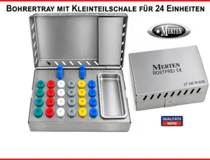 Bohrer-Tray Chirurgie-Tray - Bohrerständer 24 Einh.  Sterilisation Aufbewahrung