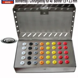 Bohrer Tray - Sterilisations-Tray f&uuml;r 40 Bohrer -Box 1,6 + 2,3mm