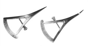 2 x Messzirkel Castroviejo 10 cm gerade und gebogen Tasterzirkel Messlehre