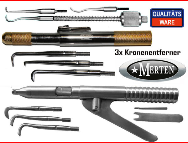 3  x  Kronenentferner Prothesenentferner Prothesenlöser Hirtenstab Crown Butler