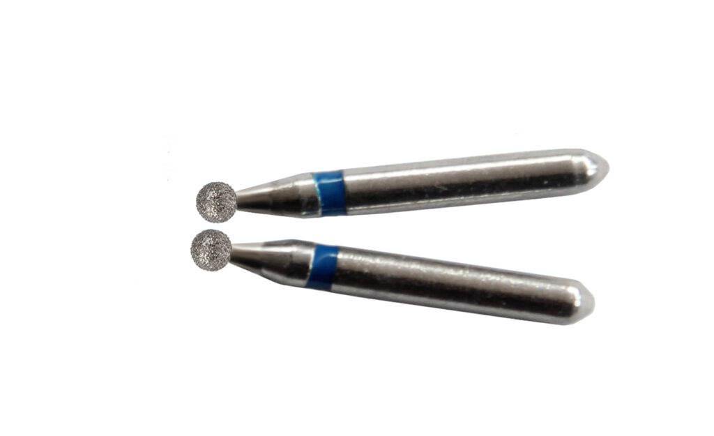 Diamantbohrer 2 x 2,35 mm - Kugel für Teleskopzange - Flipper - Konuskronenzange