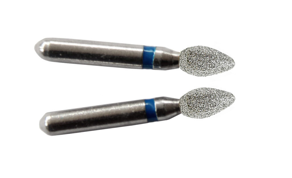 Diamanteinsätze 2 x 2,3mm mm - blau Flamme Teleskopzange  Flipper Konuskronenzange