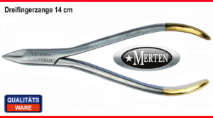 Dreifingerzange Adererzange Edelstahl groß 14cm