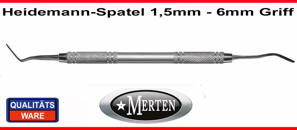 Heidemannspatel   federhart  1,5 mm Breite - 6 mm Rundgriff