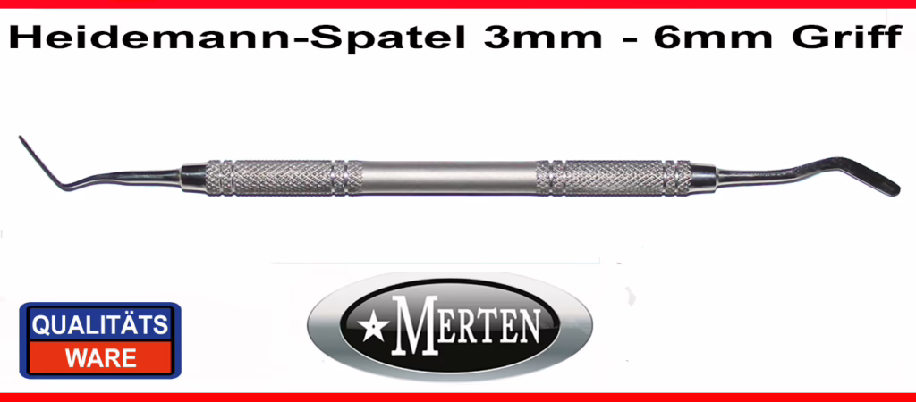 Heidemannspatel  federhart  3,0mm Breite - 6 mm Rundgriff