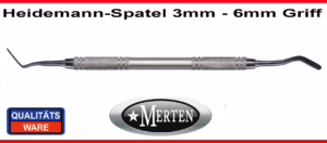Heidemannspatel  federhart  3,0mm Breite - 6 mm Rundgriff