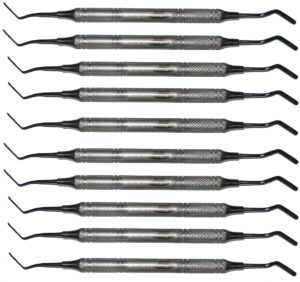 10 Heidemannspatel -  8 mm Hohlgriffe -  2 mm Spatelbreite -  Heidemann-Spatel