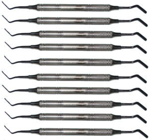 10 Heidemannspatel 8mm Hohlgriffe federhart - 5 x 2mm - 5 x 3 mm
