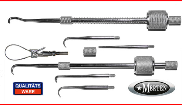 2 x Hirtenstab CR3 nach Morell mit/ohne Feder und Schlaufe für Brücken