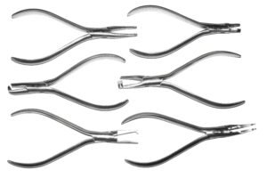 6 Kieferorthopädische Zangen KFO SET 3 Orthodontic Plier mit Pfeilknickzange KFO