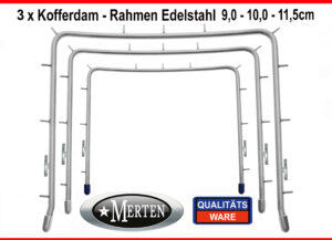 3 x Kofferdam Rahmen 9 + 10 + 11,5cm