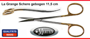 La Grange Schere gebogen  -  11,5 cm - Hartmetall TC