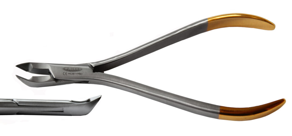 Ligaturen Schneider abgewinkelt grazil TC - Hartmetalleinlagen - bis 0,7mm Draht