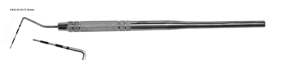 Parodontometer - Sonde   WHO 11 - 3-6-9-12 mm  ohne Kugel