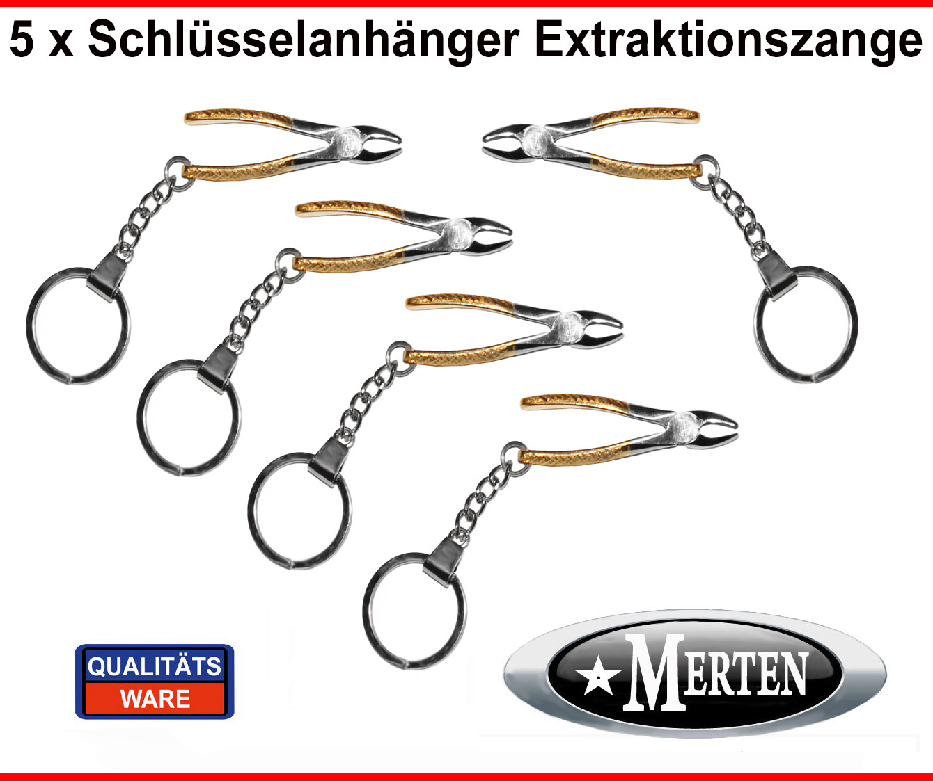 5 Schlüsselanhänger  Extraktionszange  mit  Funktion  Zahnarzt Zahnarzthelferin