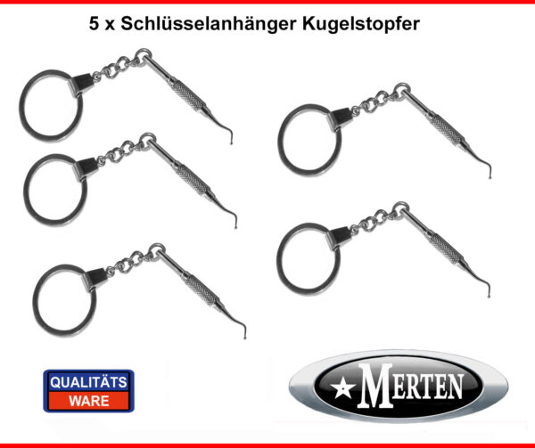 5 Schlüsselanhänger  Kugelstopfer  - Zahnarzt Zahnarzthelferin Zahnarztpraxis