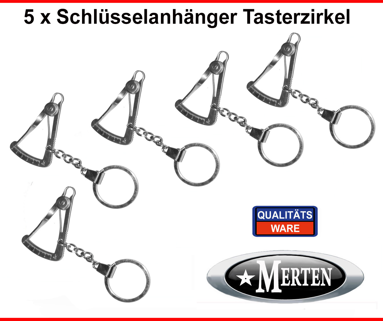 5 Schlüsselanhänger  Tasterzirkel Zahntechnik  Dentallabor Zahntechniker