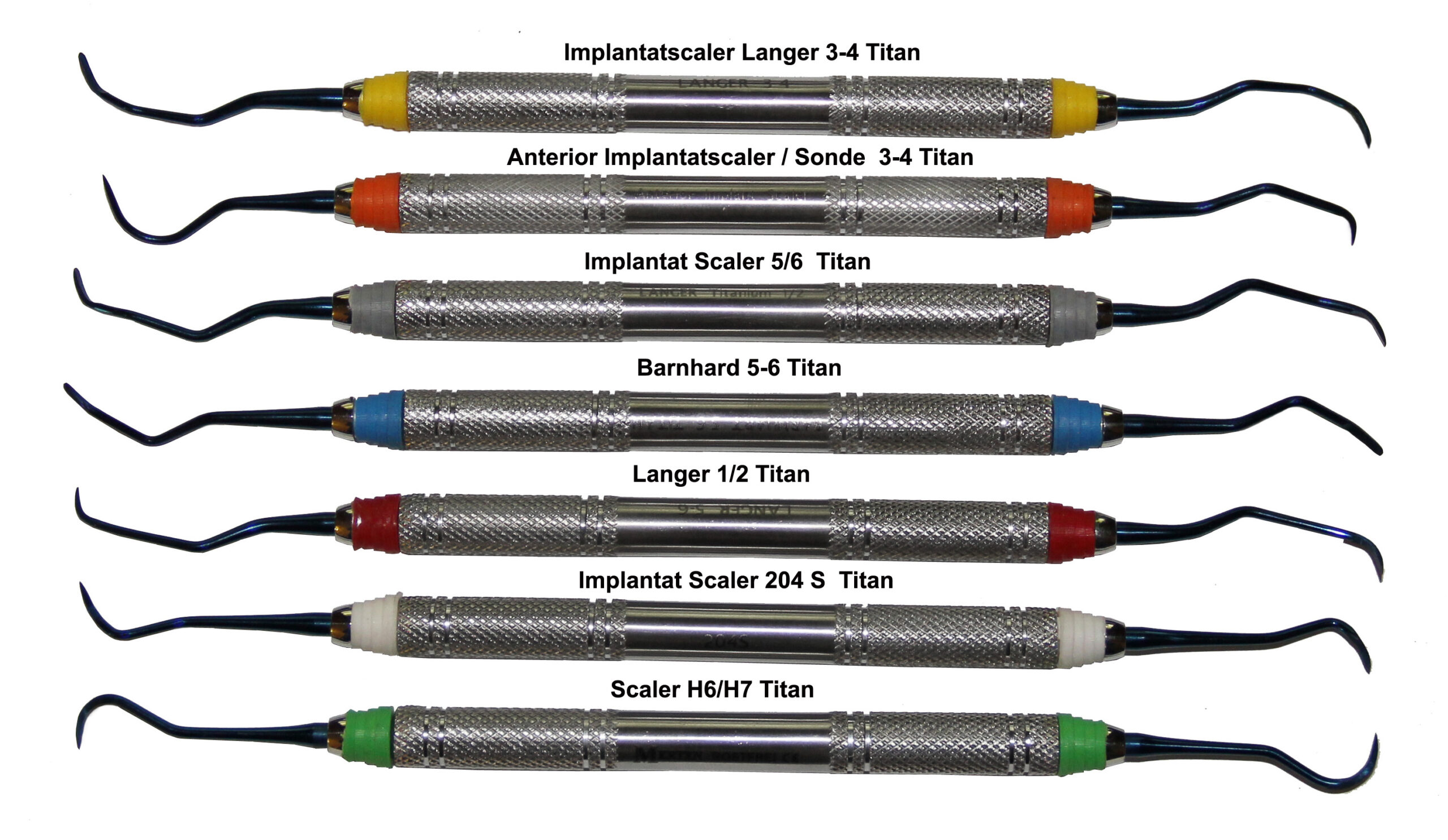 7 Gracey Küretten- Langer - Barnhard  / Scaler -  Titan - 8 mm Hohlgriffe LEICHT