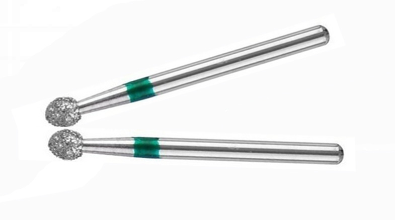 Diamanteinsätze 2 x 1,6mm - grün Kugel Teleskopzange  Flipper Konuskronenzange