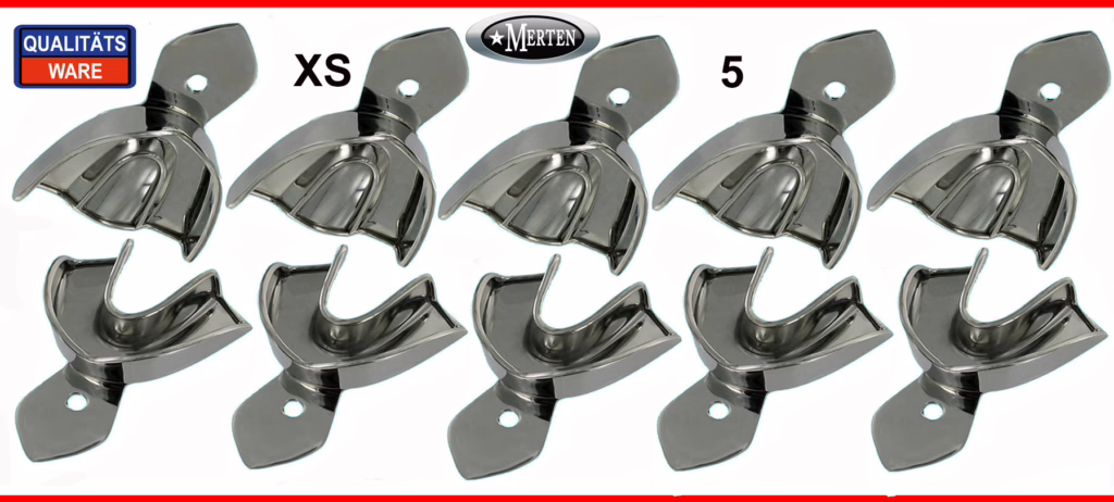 10 Abdrucklöffel glatt- Rim-Lock  Größe XS/5  Impression Trays extra small