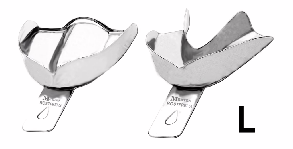 2 x Abdrucklöffel nach Ehricke  - nicht perforiert -  Größe L / 2