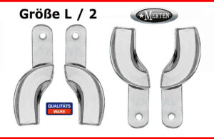 4 Abdrucklöffel partiell glatt - Rim Lock - Größe L/2   - Quadranten