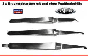 3 x Bracket Halter Klemmpinzette für Brackets im Set- Bracket Tweezer Holder