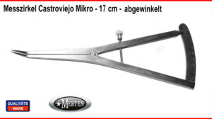 Castroviejo Meßzirkel Caliper abgewinkelt  - Tasterzirkel Implantologie 17 cm