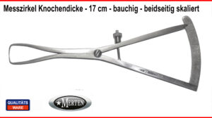 Castroviejo Meßzirkel Caliper bauchig gebogen 17 cm - Tasterzirkel Implantologie