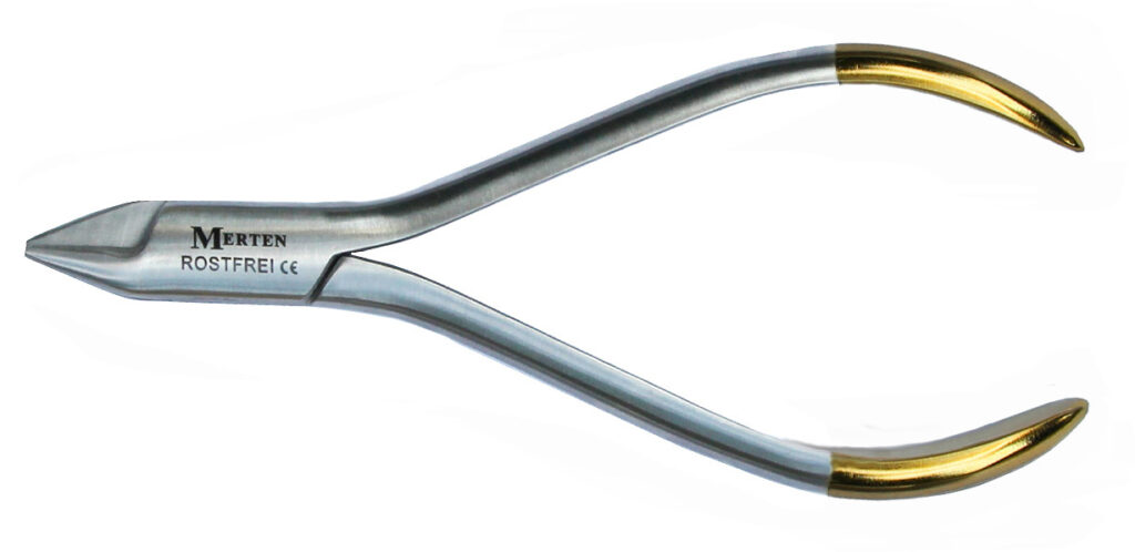 Dreifingerzange Adererzange Zahntechnik mittel 13cm