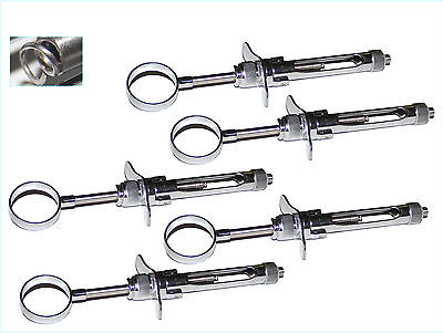 5x aspirierende Spritze - Spirale  -  Zahnmedizin Aspirationsspritze
