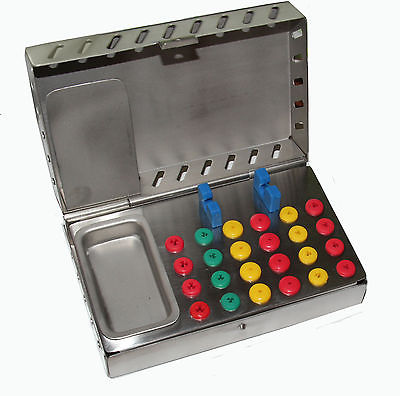 Bohrer-Tray Chirurgie-Tray - Bohrerständer 24 Einh.  Sterilisation Aufbewahrung