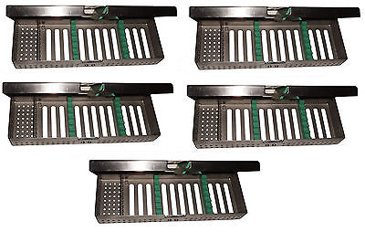 5 x Steri-Tray -  Box - Wash-Tray 6 er - Überlänge 21,5 cm  Steri-Kassette