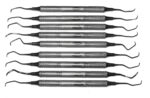 9  Gracey  Küretten im Set -  8 mm Hohlgriffe