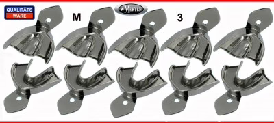 10  x Größe M/3- Abdrucklöffel glatt Rim-Lock  EDELSTAHL