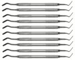 10 Heidemann-Spatel  - 8 mm Hohlgriff - Breite 3  mm  Heidemann Spatula