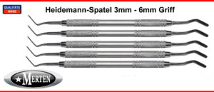 5 Heidemannspatel   Edelstahl federhart  3mm Breit - 6 mm Rundgriff