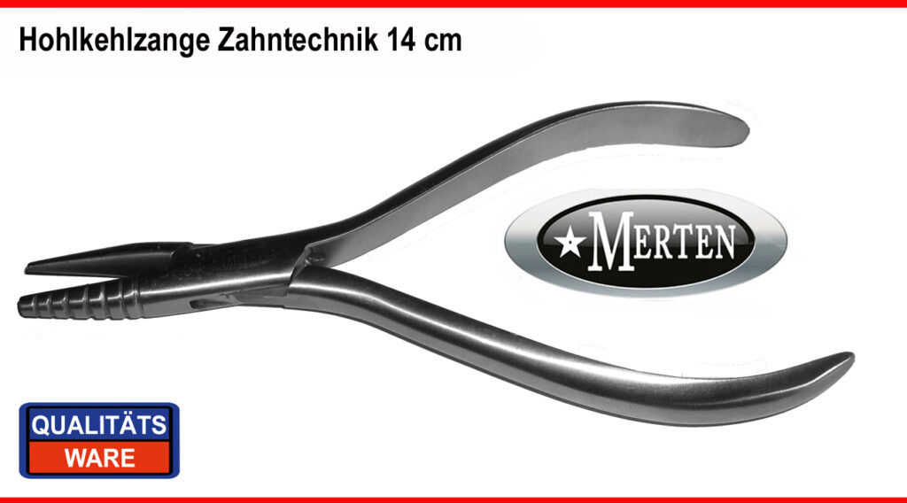 Hohlkehlzange - Hohlkehl - Zange  - Zahntechnik  Kieferorthopädie KFO Zangen