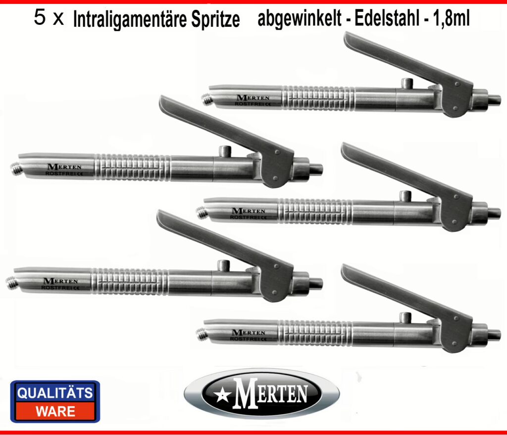 5 x Intraligamentäre Spritze abgewinkelt Zahnmedizin -Anästhesie intraligamenär